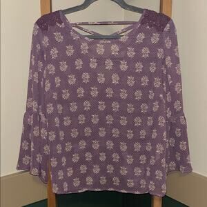 Rewind Purple Floral Women's Top Size XL No tag